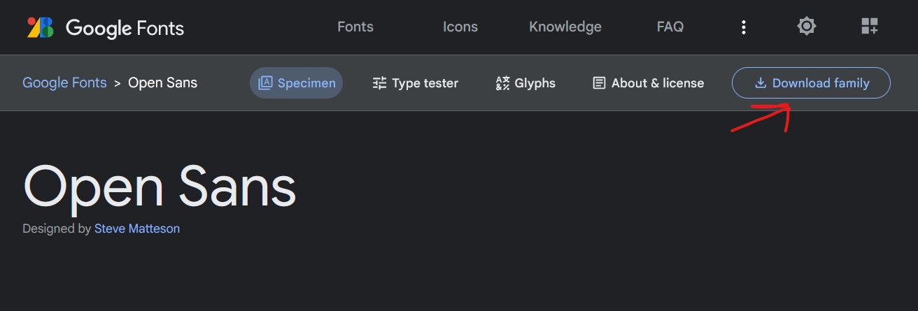 google schriftart herunterladen